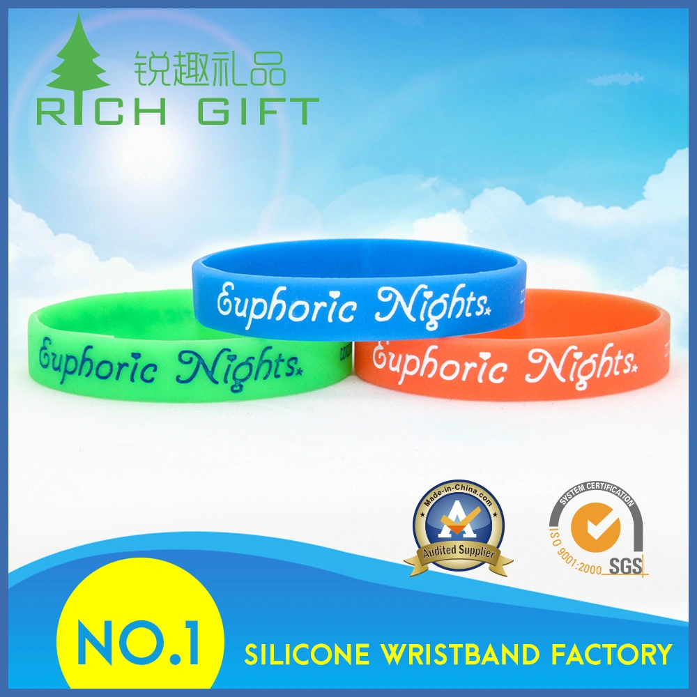 Fashion Style Silicon Wristband with Lion Head Printing