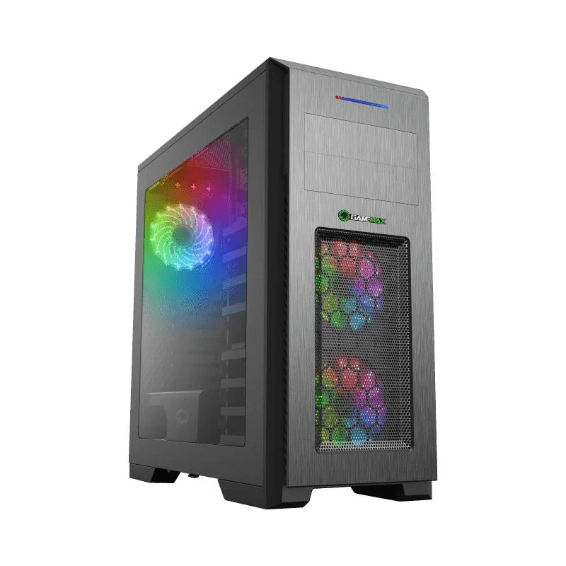 Black Full Tower RGB Gaming Case with Transparent Window