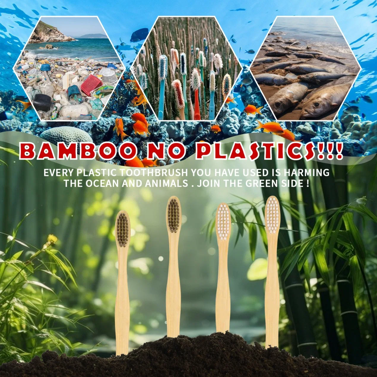 Oral Care High quality/High cost performance OEM Bamboo Toothbrush for Adult