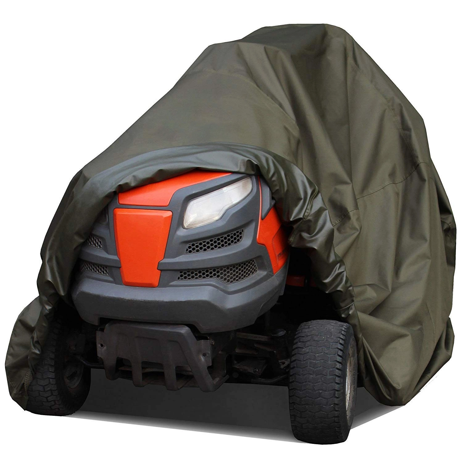 Riding Lawn Mower Cover, Universal 100% Waterproof Heavy Duty 600d Storage for Ride on Lawnmower Tractor, up to 72lx44wx43h