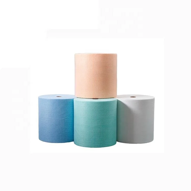 Nonwoven Eco-Friendly Washable Reusable Household Cleaning Cloths Rolls