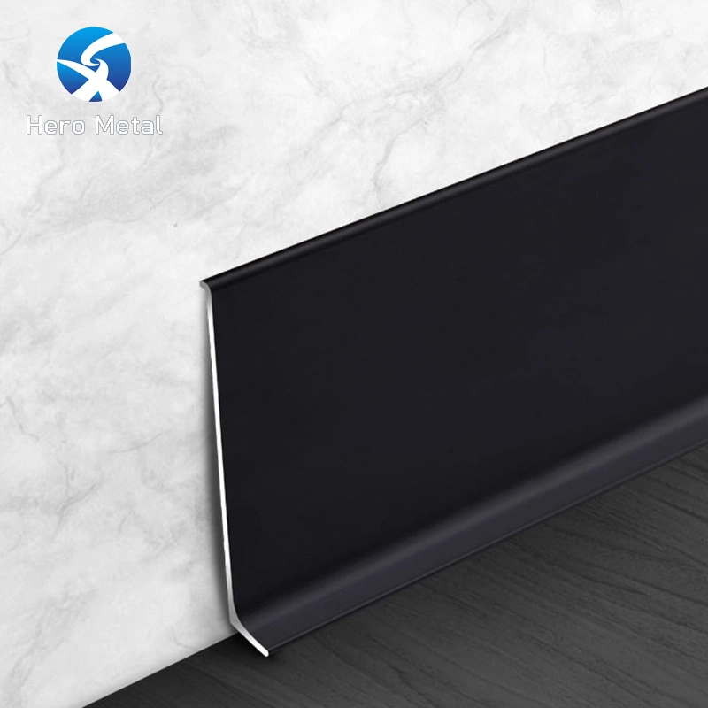 Foshan Contempary Wall Protection Anodized Stainless Steel Skirting Baseboard