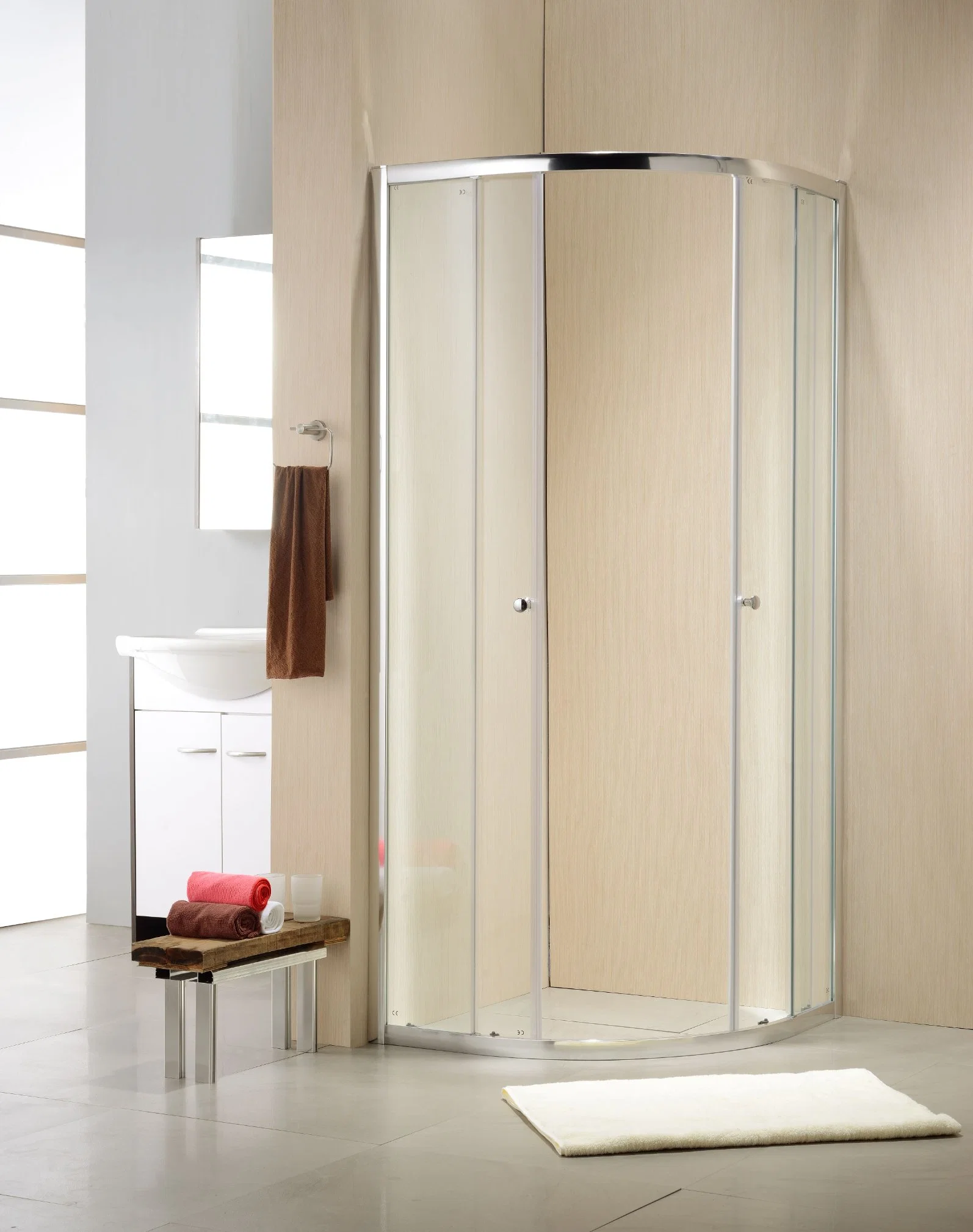 Easy Installation Luxury Shower Door Elegant Design Aluminum Hardware Stainless Steel Bathroom Door