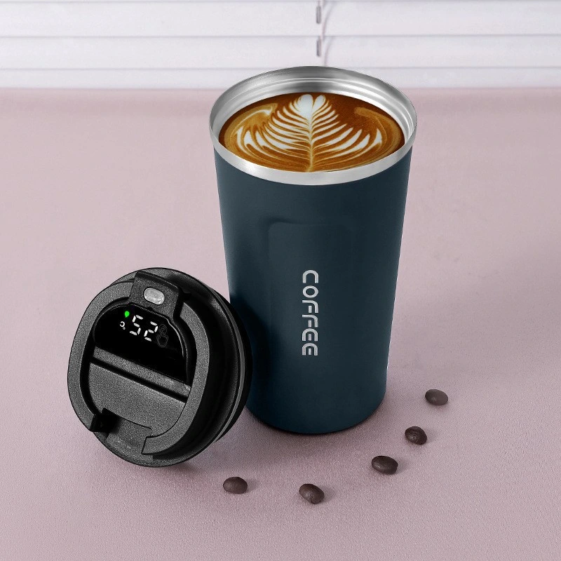 510ml 380ml Smart Touch Tumbler Temperature Stainless Steel Double Wall Vacuum Insulated Thermal Coffee Mug Smart with Leakproof Display Lid