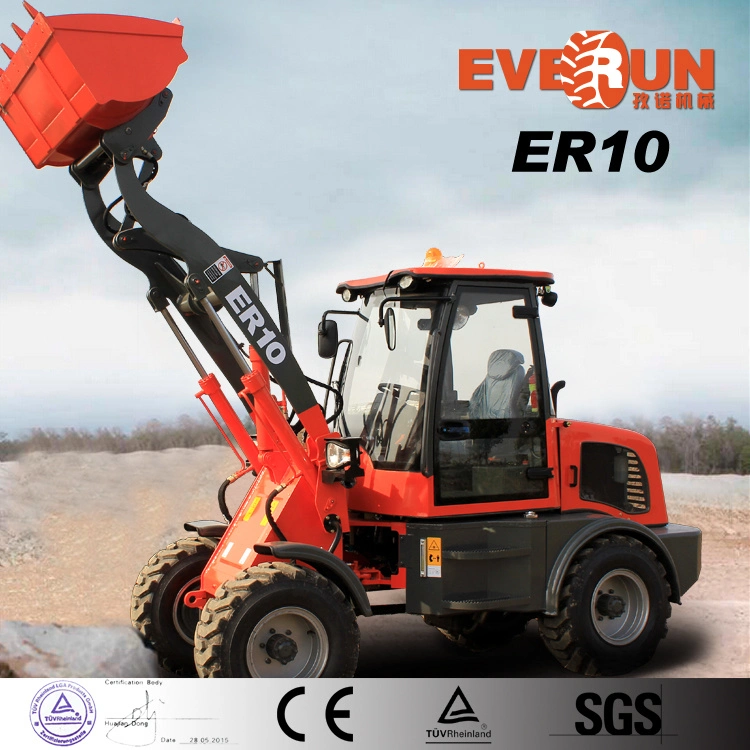 Top Quality Well Designed Er10 Garden Everun 4WD Wheel Loader with Log Grapple