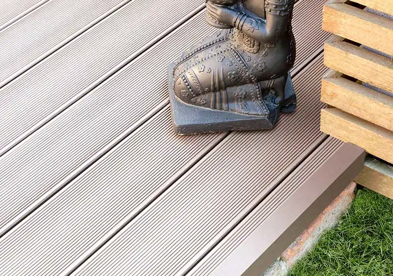 Grooved Solid 3D Wood Grain Garden Park Outdoor WPC Decking WPC Floor Tiles Wood Plastic Composite Flooring