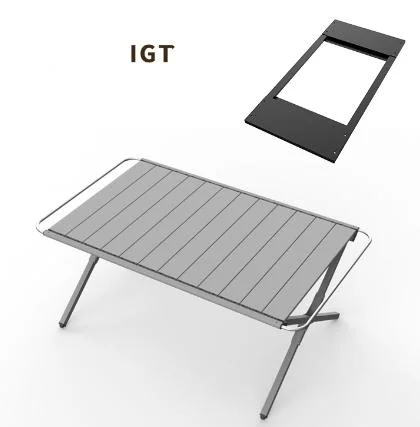 Outdoor Camping Aluminum Omelette Table Igt Tactical Lightweight Picnic Multi-Functional Portable Folding Omelette Table Stable Support