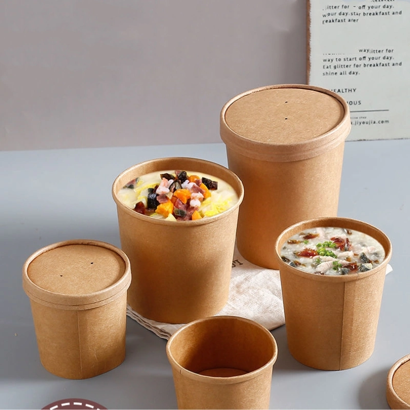 Good Price Eco-Friendly Disposable Biodegradable Packaging Paper Container Soup Cup