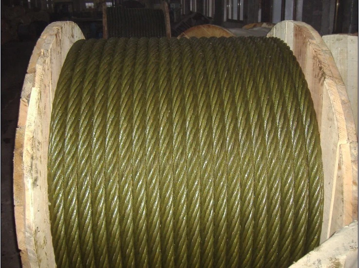 14mm Bright Steel Wire Rope with Yellow Grease 6X19+FC