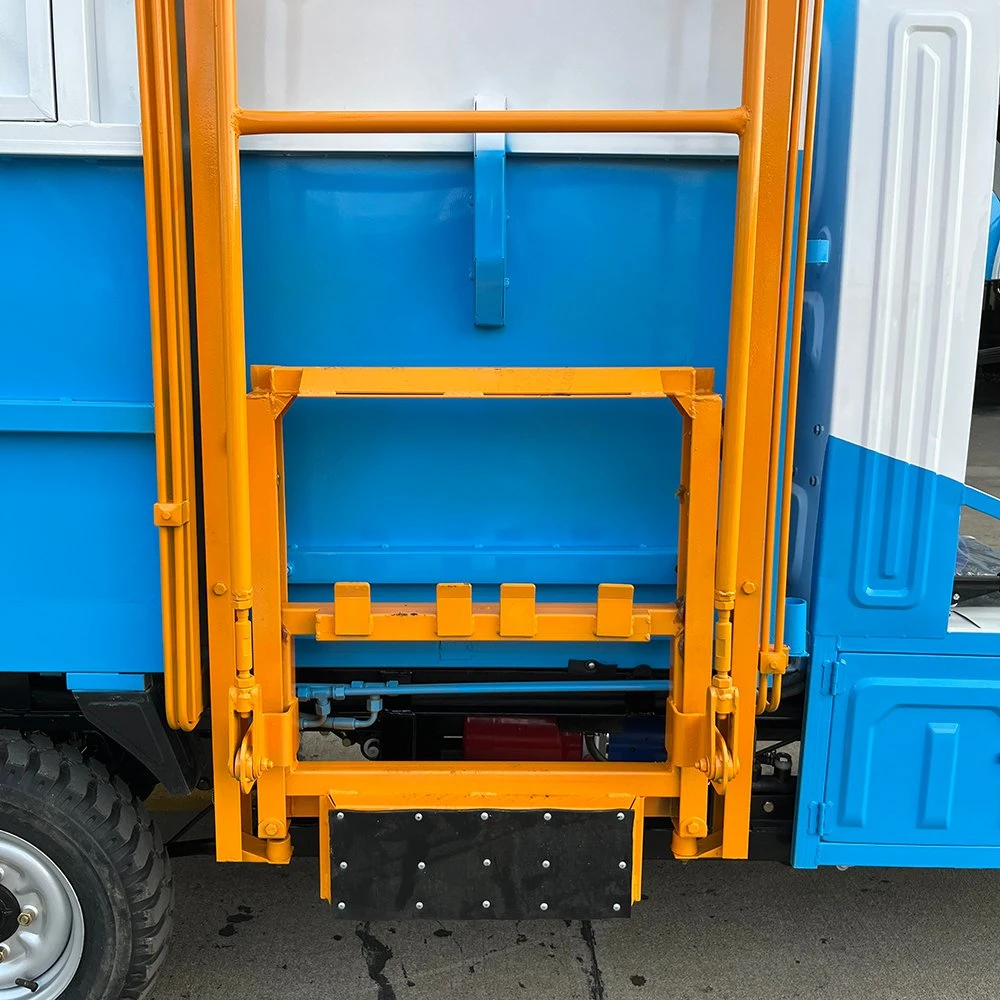 Self-Loading and Unloading Side-Turning Bucket Electric Cargo Garbage Tricycle Truck Price of Wheel Track 980mm