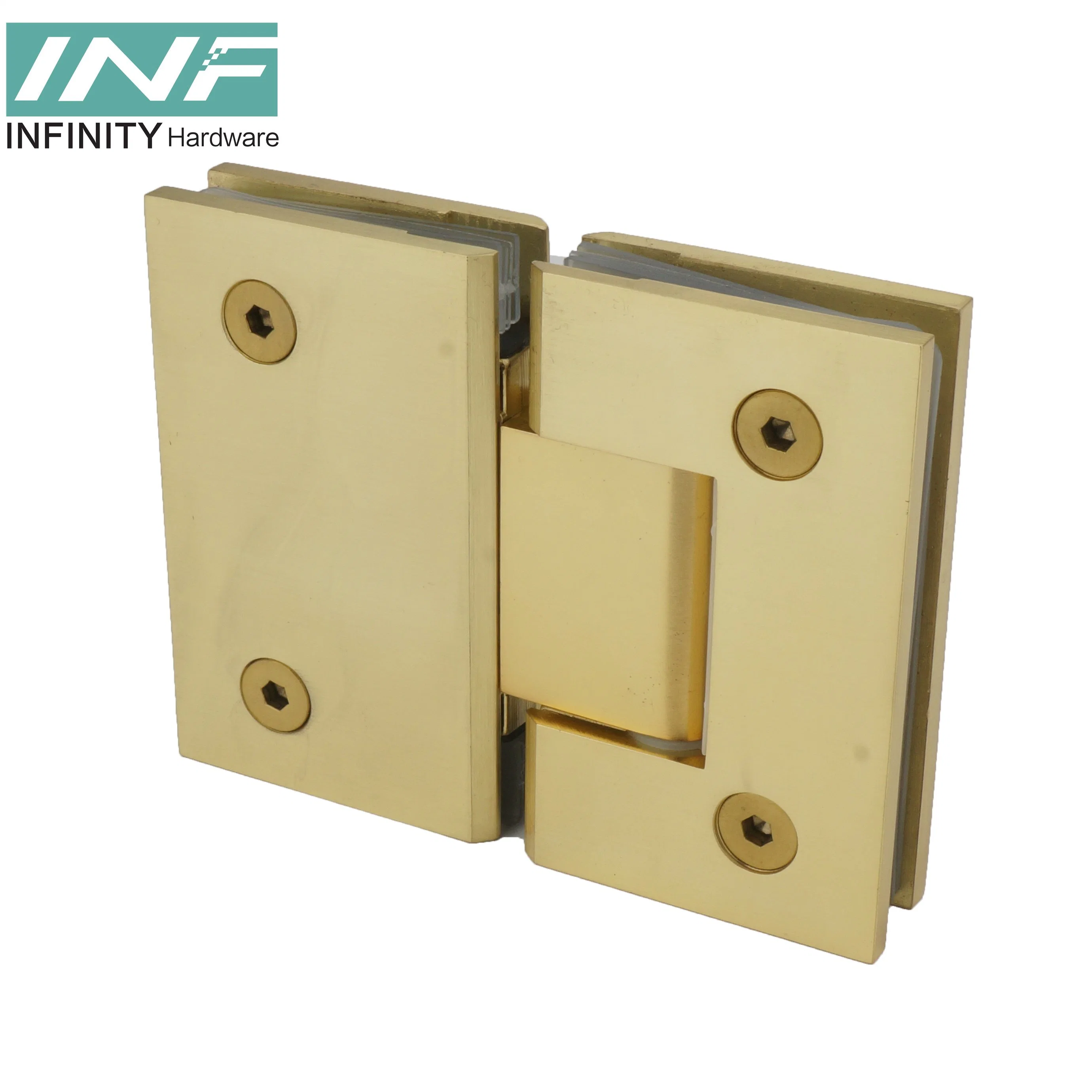 Door and Window Hinge Brass Brushed Nickel 180 Degree Stainless Steel Shower Glass Door Hinge Bathroom Accessories