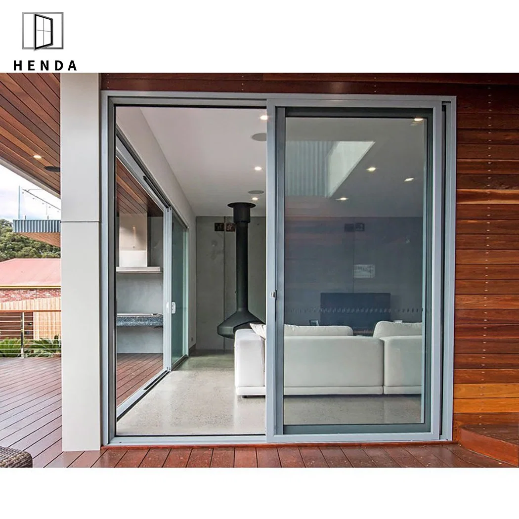 Aluminium Alloy Insulated Water/Soundproof Aluminium Profile Exterior Accordion Glass Glass/Sliding/Balcony/Patio Door