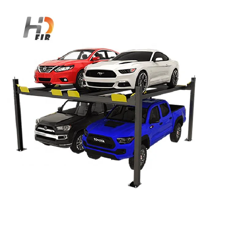 Doppel Breit 4 Post Lift Car Parking Lift 4 Parkplatz Space 4 Post Lift Twins Parkplatz Lift