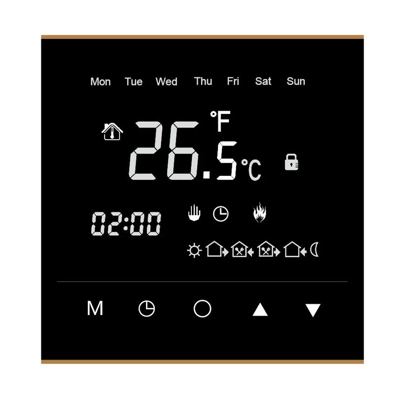 Thermostat électronique de l'écran tactile 16A 220V/230V pour système de chauffage au sol