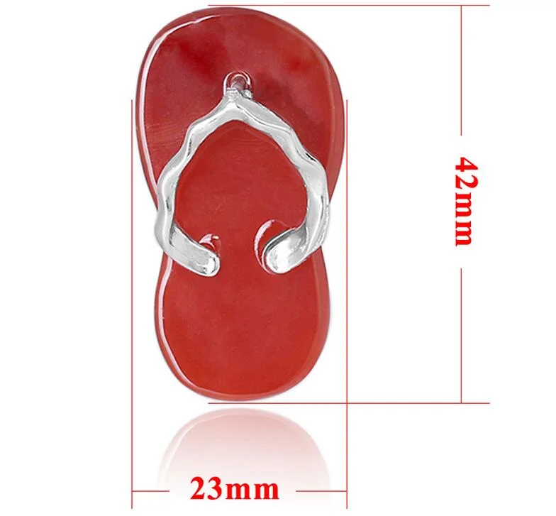 Nueva moda Flip Flop personalizada Gran Piedra Natural colgantes para Collar de joyas de diseños de decisiones