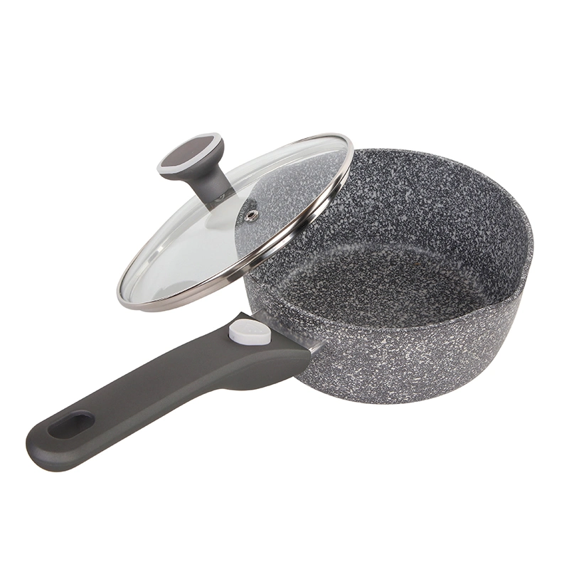 Original Factory OEM Granite Coating Aluminum Cooking Set Cookware with Removable Handle