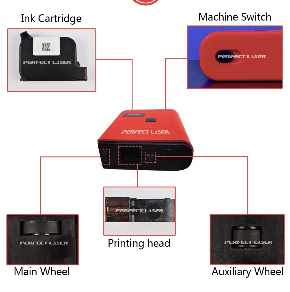 Mini Portable&Handheld Wood Plastic Carton Stone Steel Metal Inkjet Coding Machine