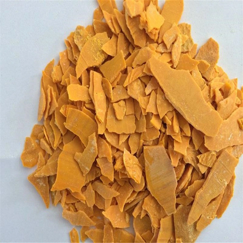 Salida de fábrica NaHS Flake Amarillo Hidrosulfuro de sodio sólido Hidrosulfuro de sodio 70%