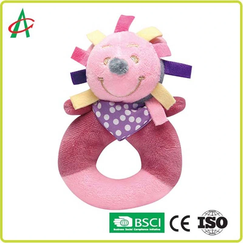 BSCI Factory Custom Soft Plush Infant First Rattles Stuffed Toys