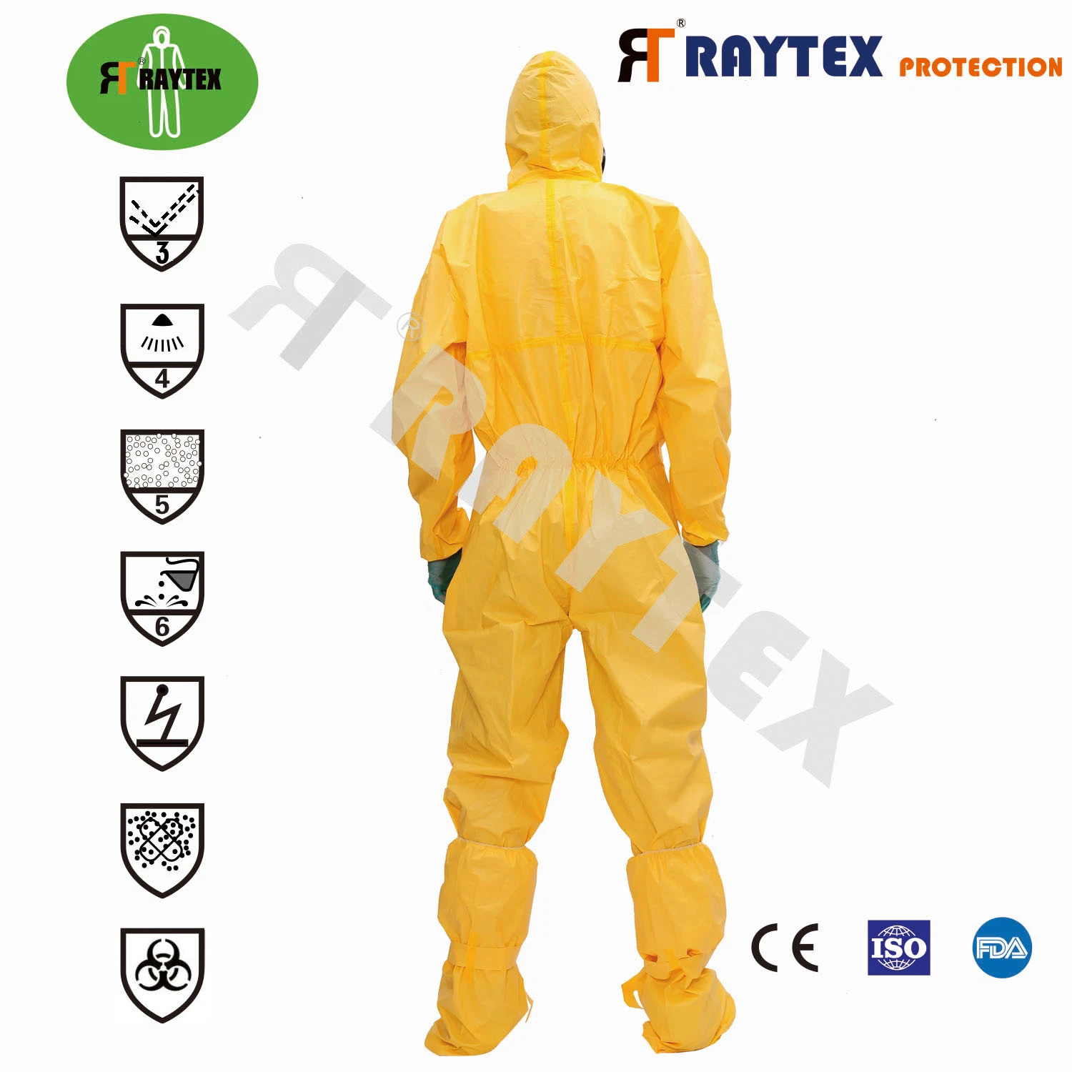 The Most Protective Disposable Surgical/Medical/Waterproof/Working/Safety/Clothing SMS/PE 90g with 2 Zipper and Hood or Boot for Hospital