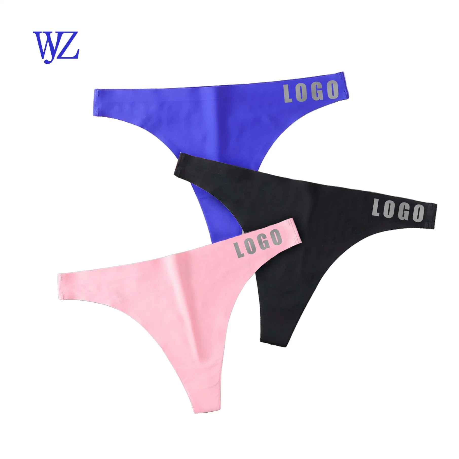 Kundenspezifisch &amp; Druck Logo Damen Nahtlose Panty Tanga