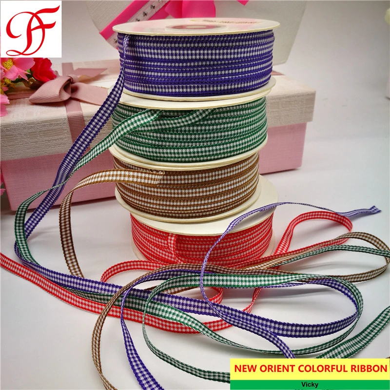 Factory Check Ribbon with 100% Polyester Material Double/Single Face Satin Sheer Organza Taffeta Hemp Metallic Ribbon for Hair Bows