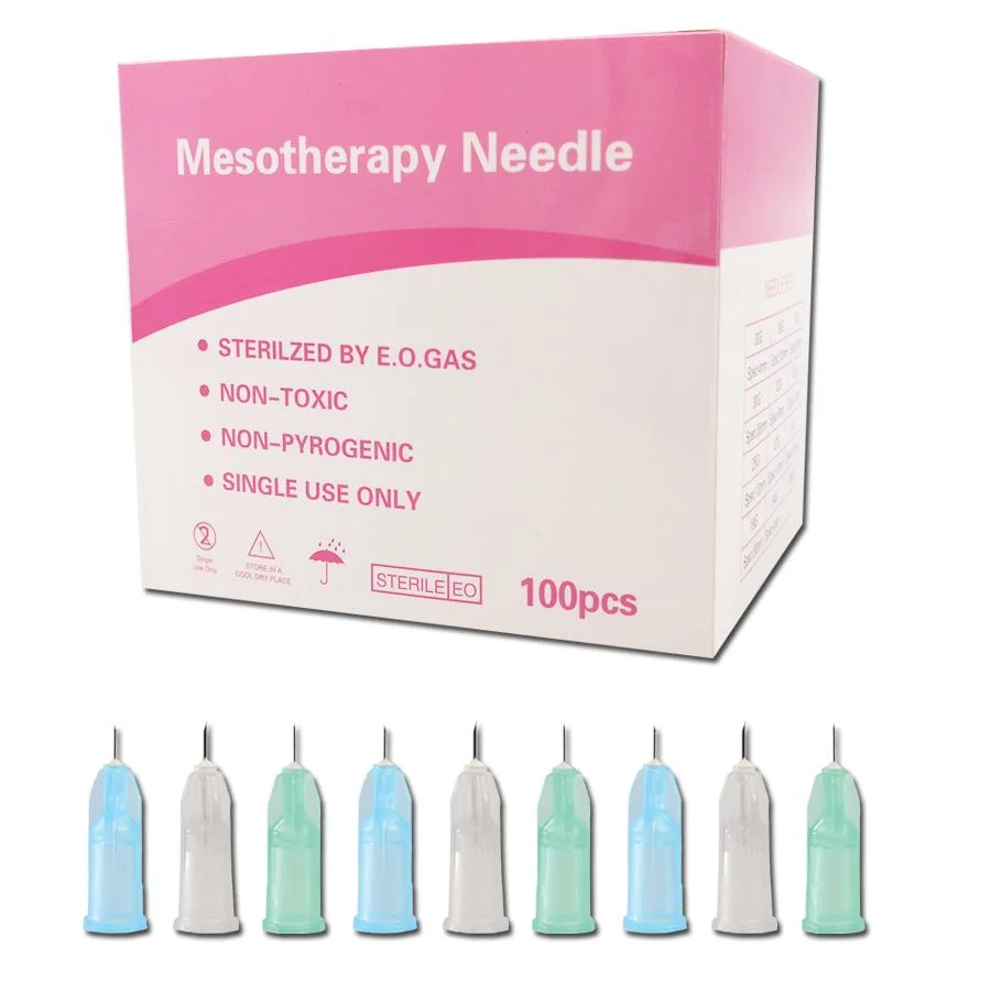 Médicos desechables agujas afiladas 30g 32g 34G precios bajos de agujas mesoterapia