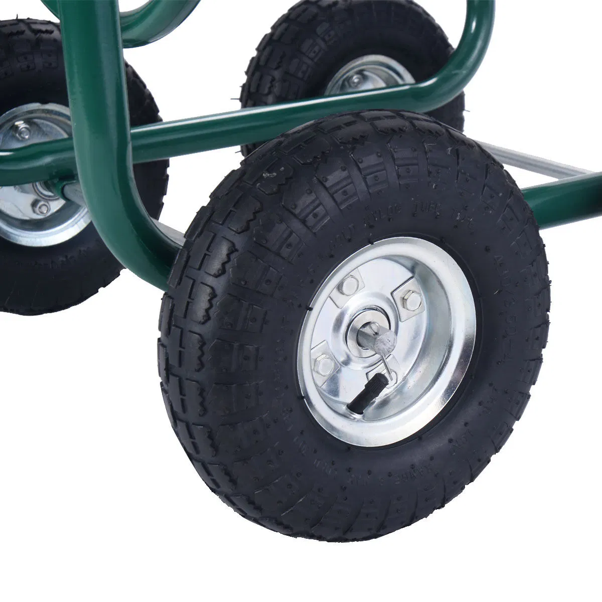 Heavy Duty Garden Hose Reel Cart for Water Garden with Basket