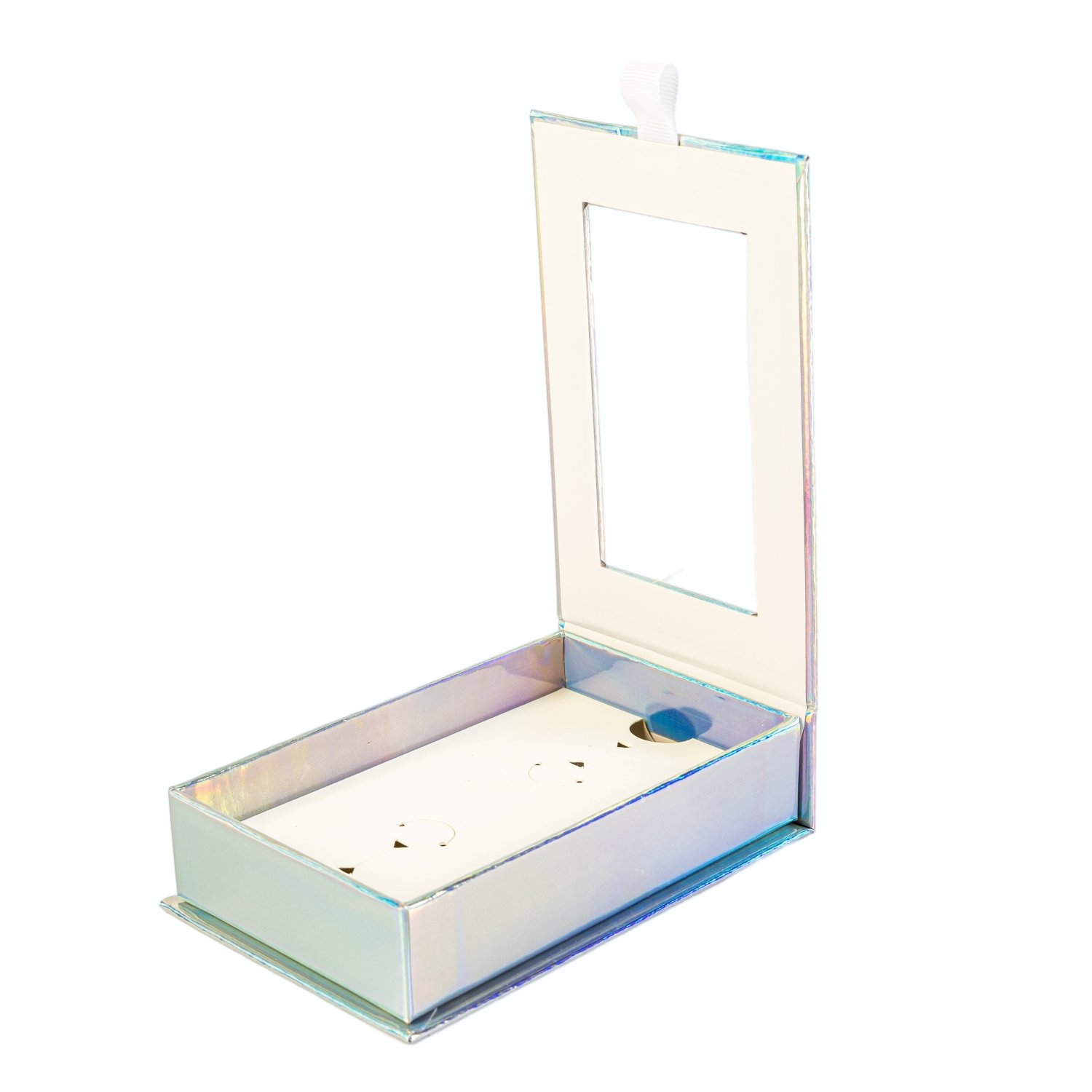 Caja de joyas con ventana de PVC con diseño elegante