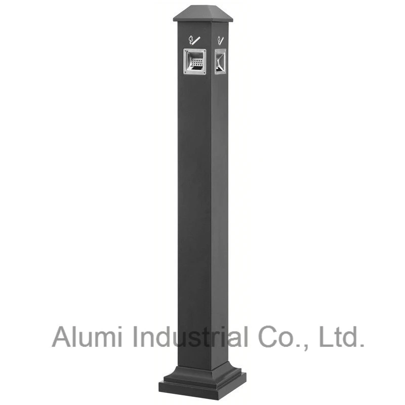 Stand Ashtray Bin From Alumi