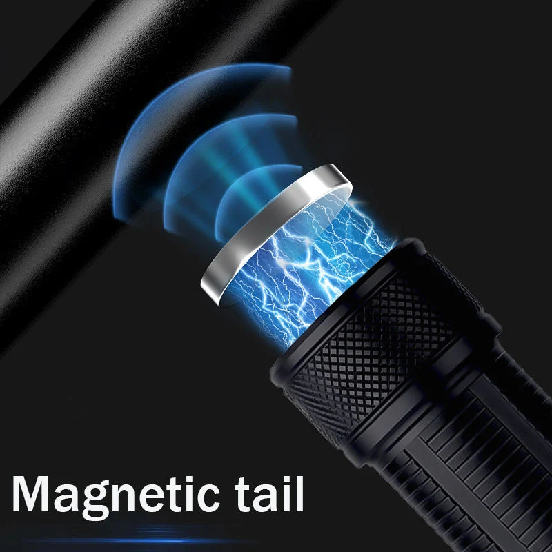 New Magnetic Waterproof COB USB Type-C White laser Light 26650 Battery Rechargeable LED Tactical Torches Flashlights