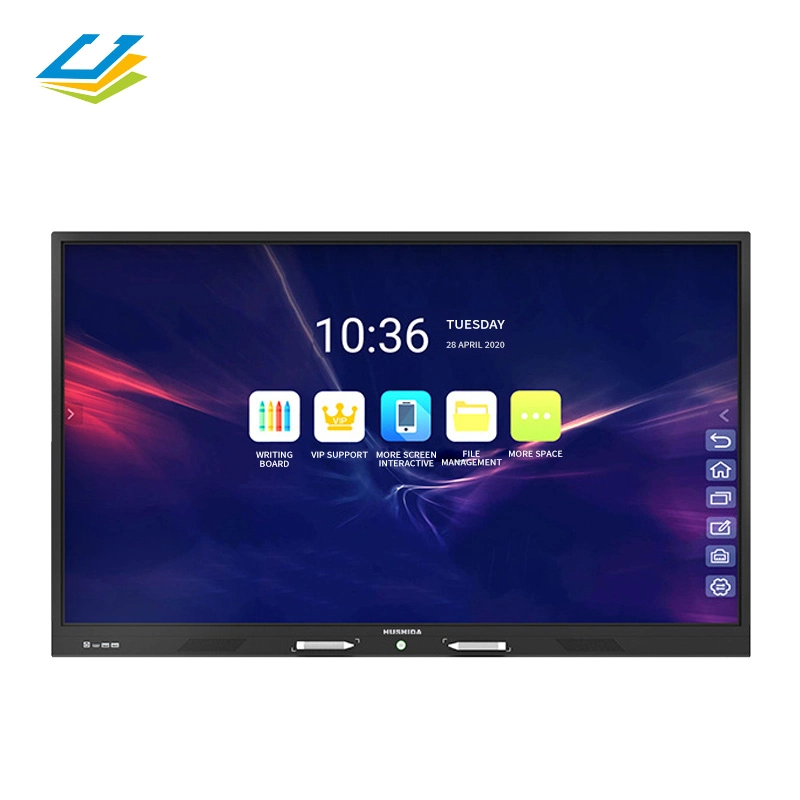 86 Inch Touch Screen All in One PC Waterproof Android Interactive Board White Dry Erase Board Magnetic Wheels