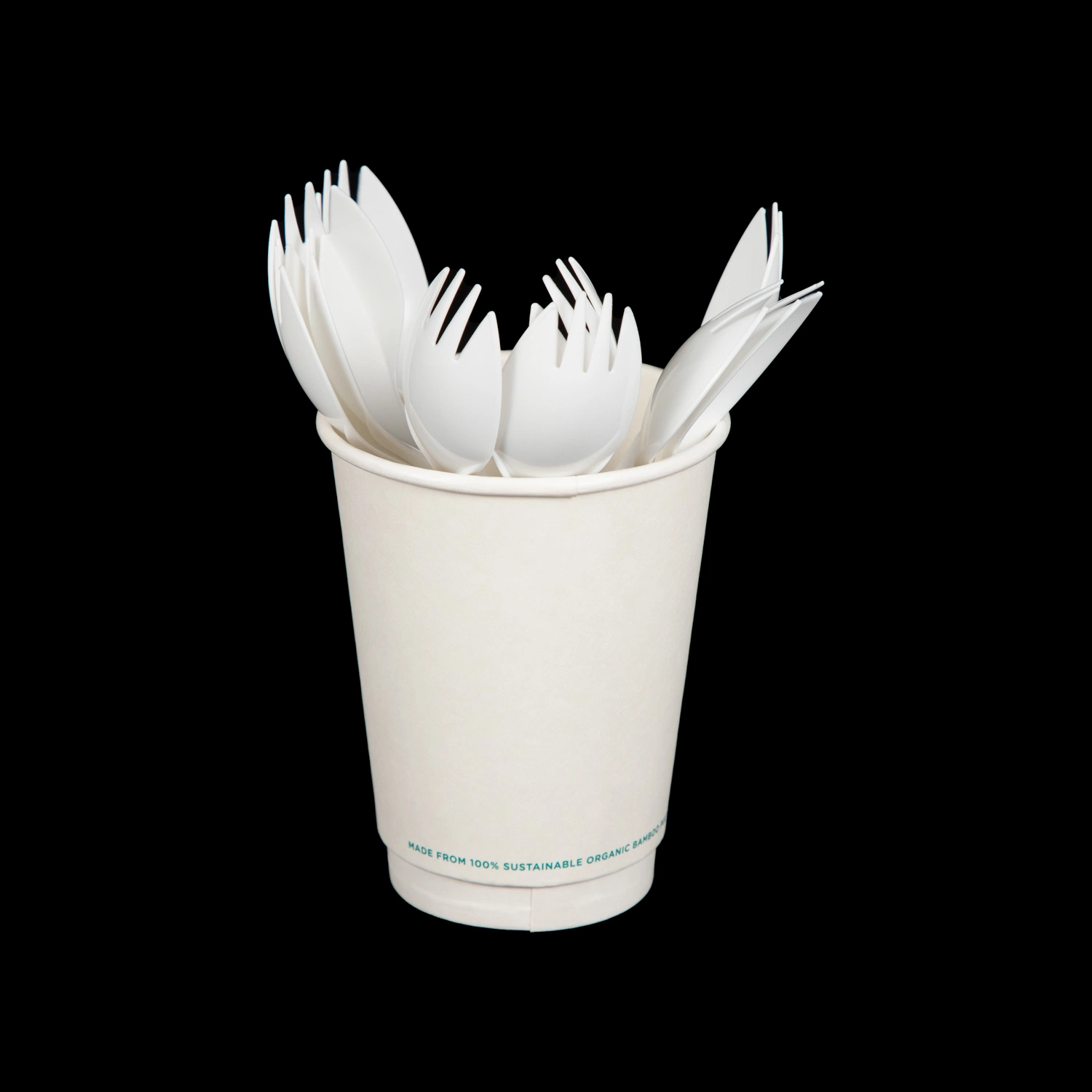 Biodegradable Disposable Tableware PLA Spoon Fork for Cake