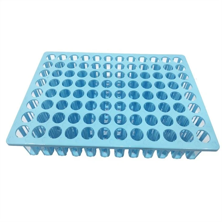 Lab Equipment 8*12 96 Holes Test Tube Rack Plastic Virus Transport Tube Holder