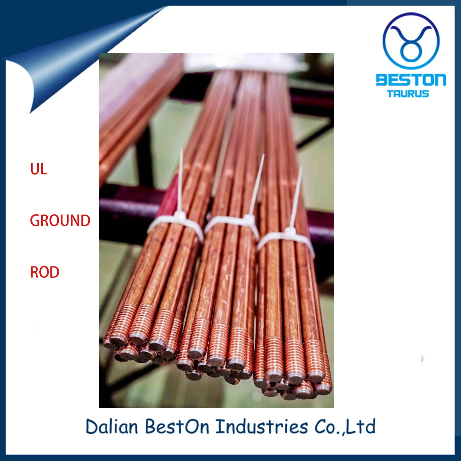 High quality/High cost performance Production UL Listed Solid Copper Bonded Earth Rod Ground Earthing Rod Price Copperweld Clad Steel Ground Rod for Earthing System Material UL 467