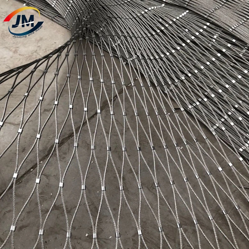 Flexible Stainless Steel Terrace Anti-Fall Net High-Altutude Parabolic Net Construction Site Interception Plied Rope Cable