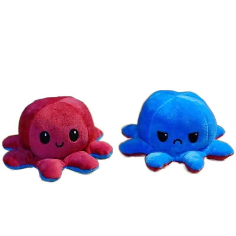Puch Toy Reversible Flip Octopus Plush Stuffed Toy Soft Animal Home Accessories Cute Animal Doll Children Gifts Baby Companion