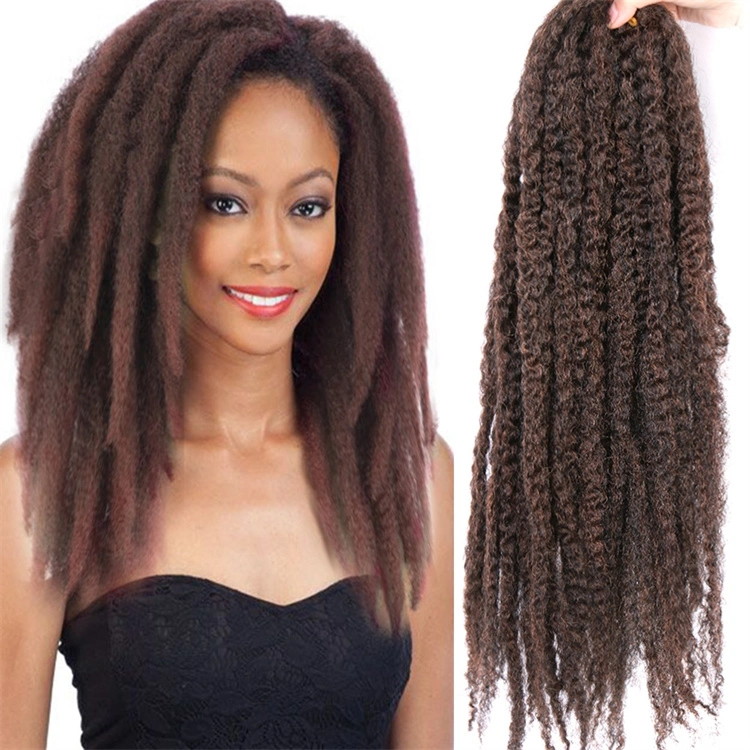 24inch Marley Geflecht Häkelhaar Lockendes Afro Spring Twist Synthetisch Erweiterungen