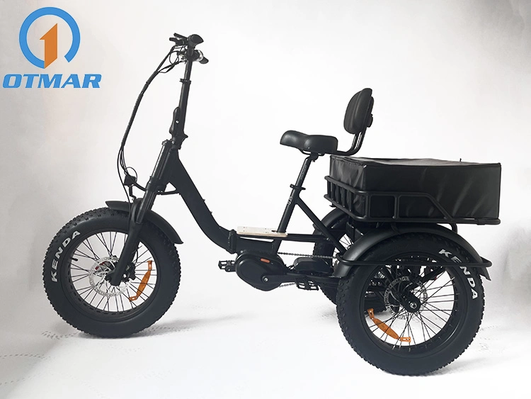 Adult China Fat Tire Dual Lithium Electric Trike Cargo Turkey E Trike для продажи 20 дюймов M400 MID Motor складной Тройной электрический с сильным дифференциалом