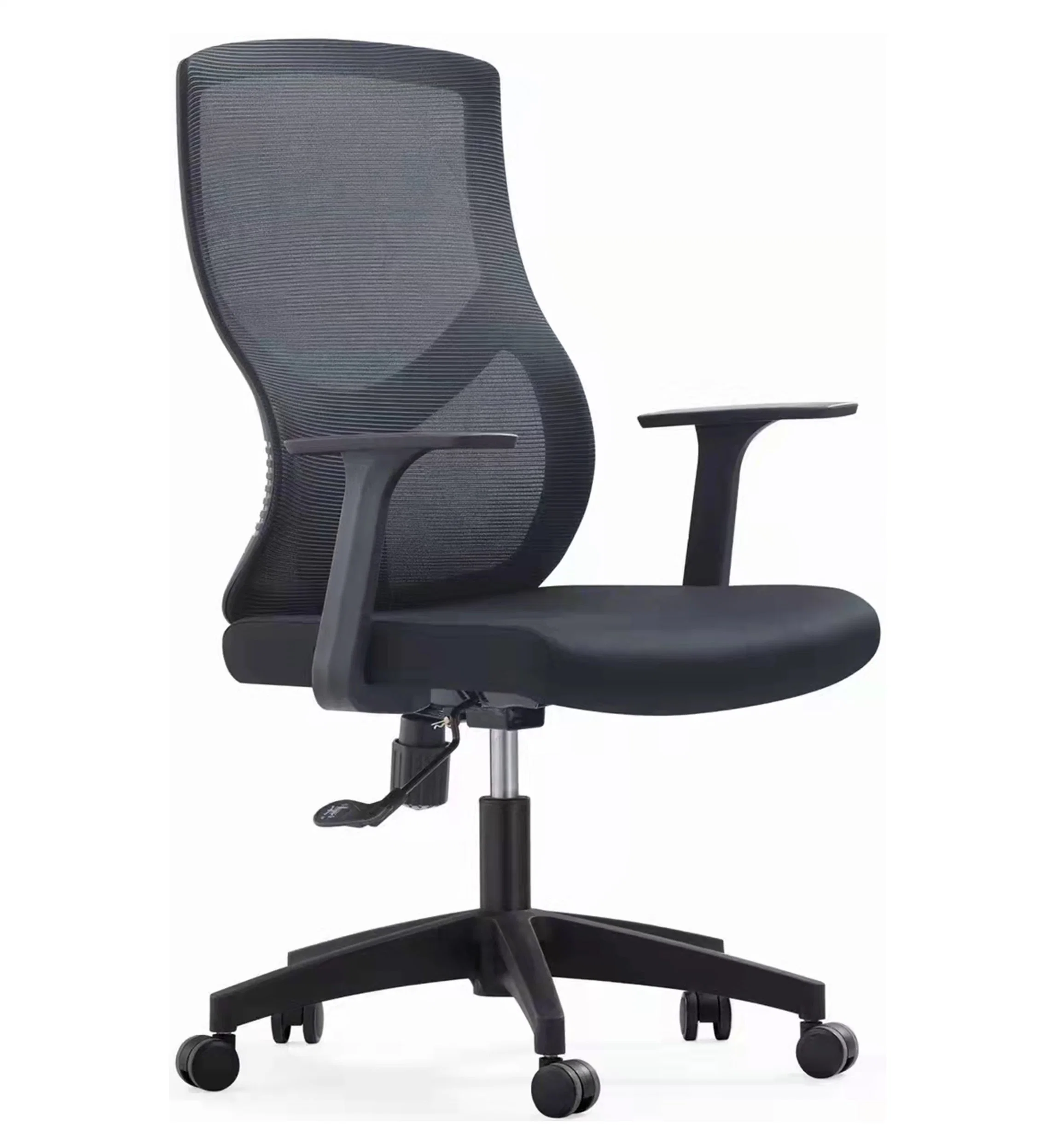 A malha preta Cadeira de tecido de mobiliário de escritório Computador Barbeiro Cadeira de malha