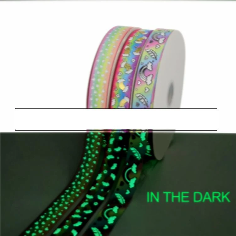 Spot Wholesale/Supplier 25mm Wide Ink Luminous Ribbon Ribbon Ribbon Ribbon Ribbon Bow Ribbon Will Glow Ribbon Decoration Ribbon