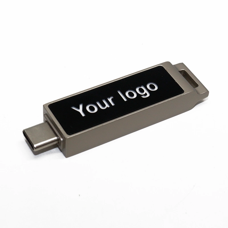 Oferta promocional de metal da unidade flash USB luminosa unidade USB USB 2.0 Tipo C 3.0 Pen Drive