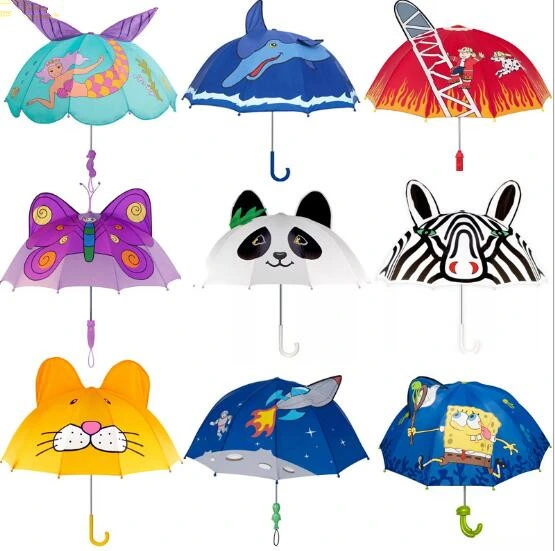 Mignon enfants dessin animé en 3D Ear Dome parapluies filles de Brolly Parasols de pluie pour garçons