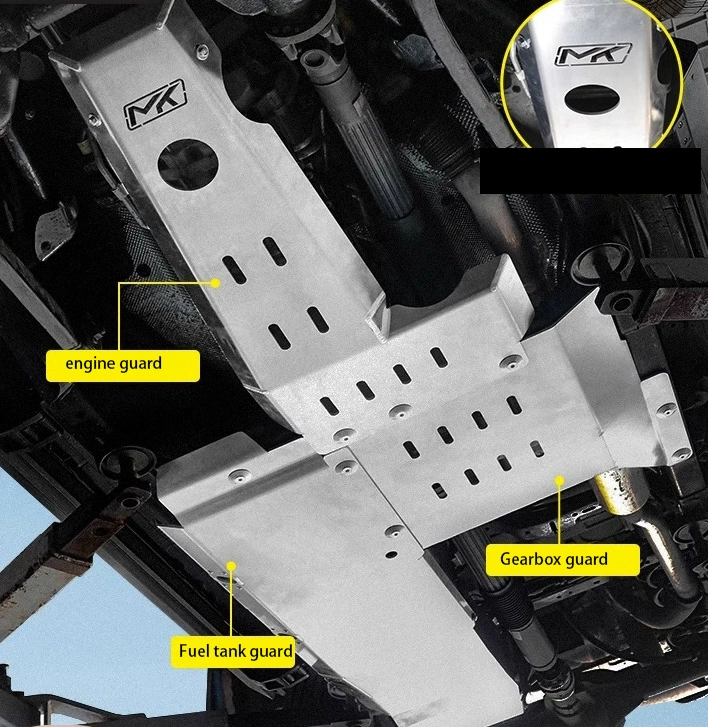 Proteção inferior do motor para veículos todo-o-terreno, proteção do chassis, acessórios de modificação de veículos todo-o-terreno