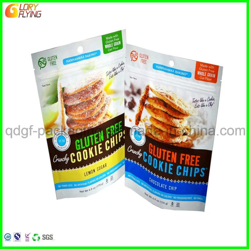 Laminated Paper/Biodegradable/Food Grade Plastic Packaging Ziplock/Zipper/Tea Bag for Al Foil Package Food Pouch Doypack with Window Packing Cookies/Chips.