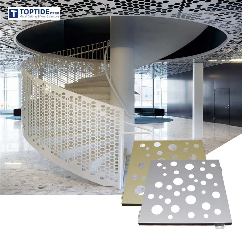 Laser Cutting Decorative False Ceiling Panel Manufacture Perforated Aluminum Ceiling Board