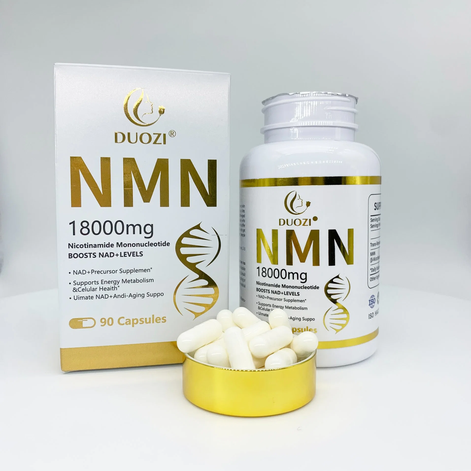 New OEM Factory Price Private Label Logo Hot Selling Supplements Healthcare Nmn 18000mg 90 Capsules