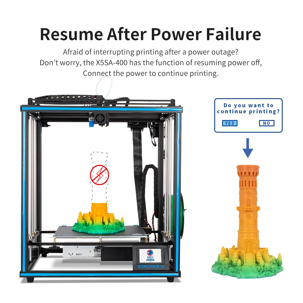 Yousu 3D Grau industrial a Alta Precisão 3D Impressoras Tamanho de impressão 400*400*400mm