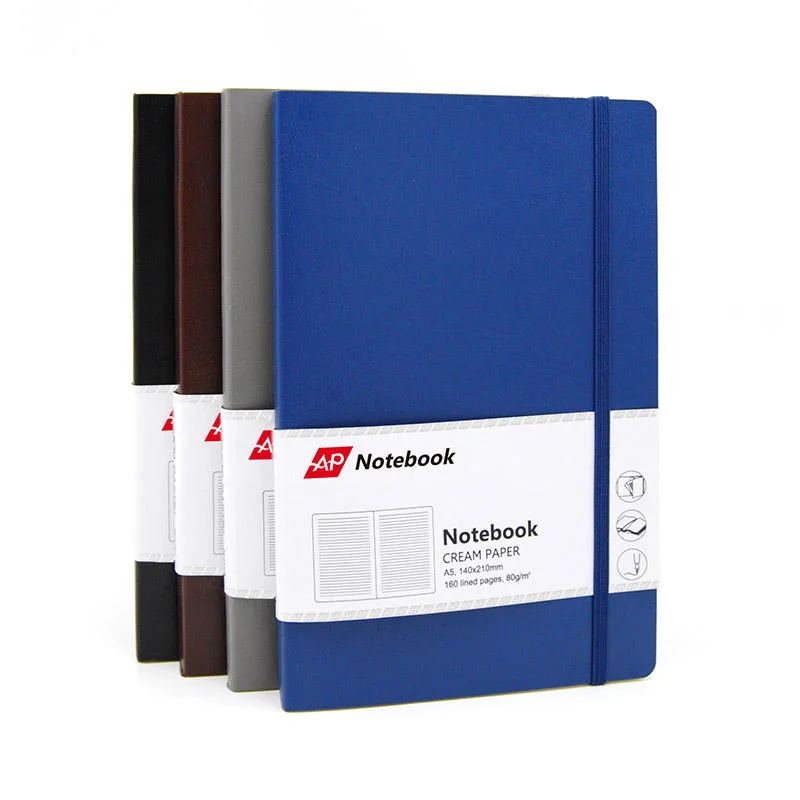 School Stationery Manufacturing for Students High Plain Notebooks A5 Custom Business PU Leather Note Book