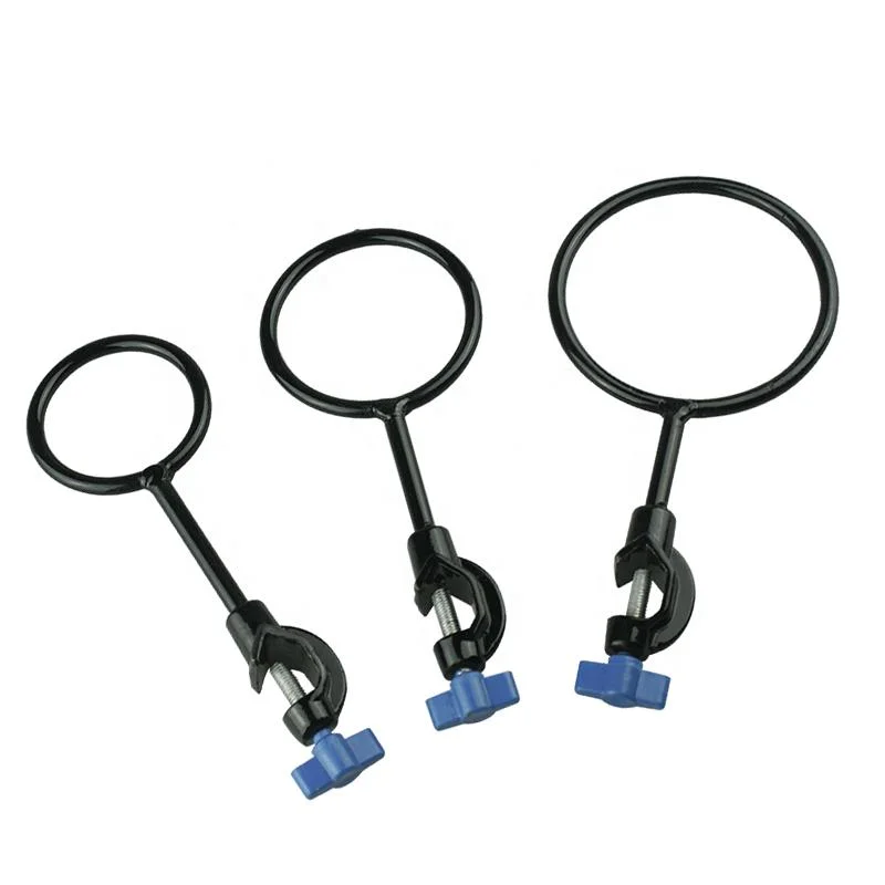 Black Iron Extension Lab Support Ring with Clamp